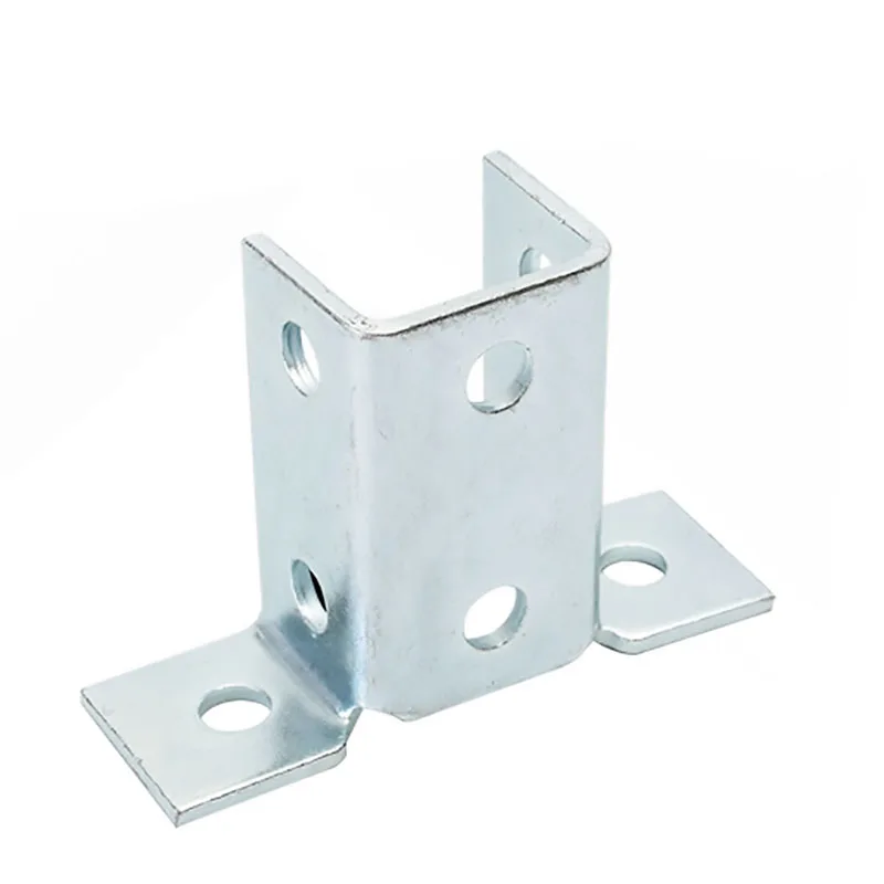 Customized Strut Channel Accessories Fitting C Channel Base Plate Mounting Bracket Seismic Stents