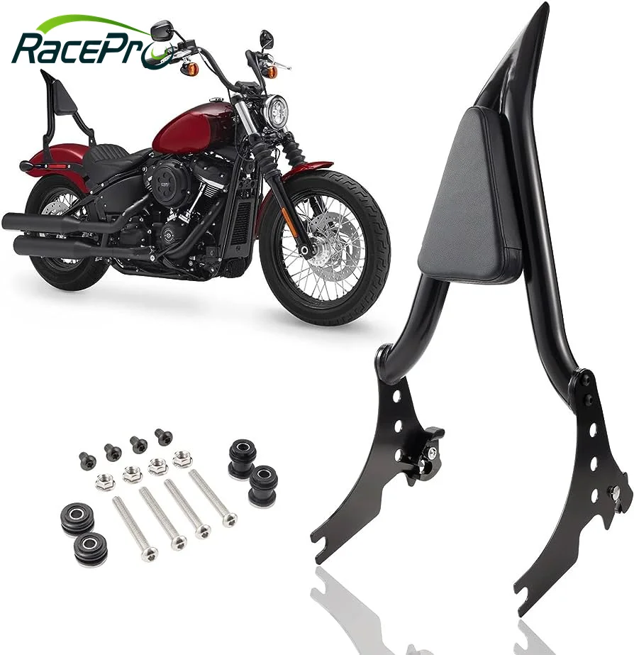 RACEPRO Custom Motorcycle Passenger Backrest Pad Sissy Bar for Harley Davidson Sportster XL Iron 883 1200