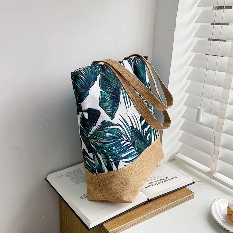 cfpolar Summer Jungle Plant Tropical Palm Leaves Beach Bag for Women Girls,  Large Beach Tote Bag Sandproof Utility Tote Bags Shoulder Bag Reusable  Grocery Shopping Bag Handbag with Handle, Colorful: : Fashion
