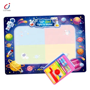 Chengji Educational Toy Kids Large Glow in the Dark Water Doodle Magic Mat Painting Aqua Magic Water Drawing Mat for Kids