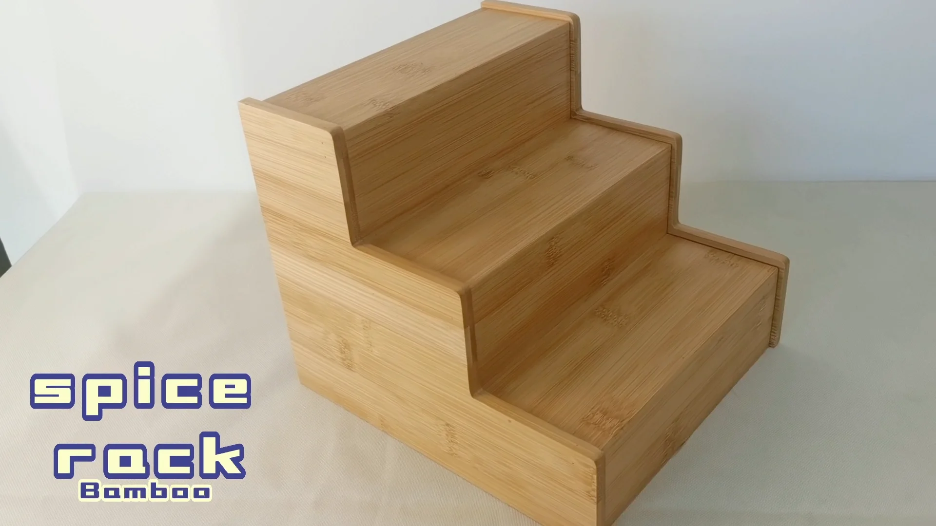 Bamboo 3tier Expandable Spice Rack Step Shelf Organizer Storage Holder