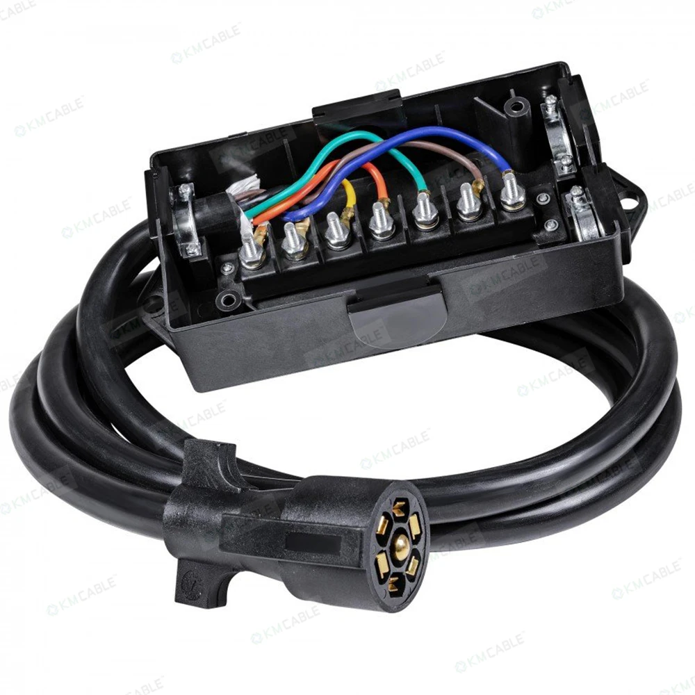 SAE Approval 7 Pin Trailer Connector Wiring 7 Core Trailer Cable Electrical Power Cord for Semi Trailer Truck