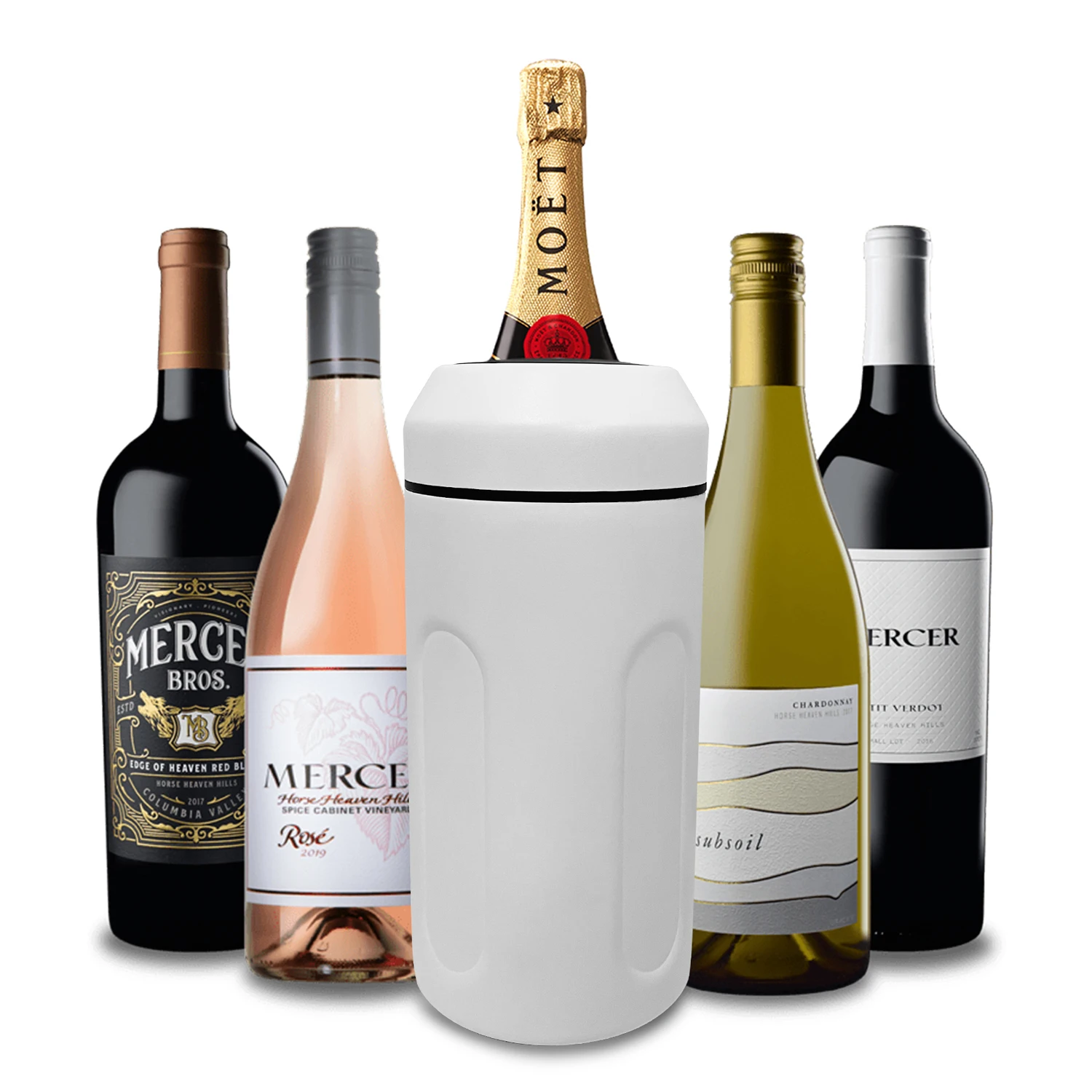 Packshine Custom Portable No Ice Metal Champagne Wine Chiller Insulated