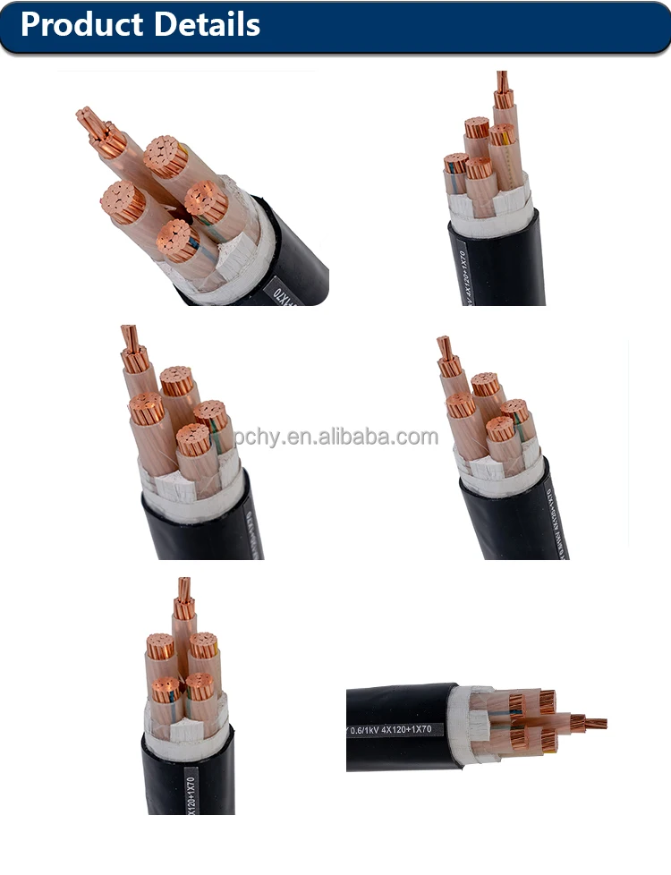 4 Core Copper Core Power Armoured Cable With Pvc/xlpe Insulation Low ...