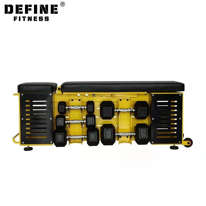 DEFINE FITNESS High Quality Multi Function Dumbbell Storage Bench All in One Workout Bench for Body Exercising Gym Machine