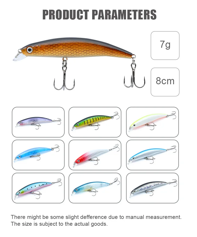 High Quality Artificial Noise Making Jerk Baits Minnow Lures For