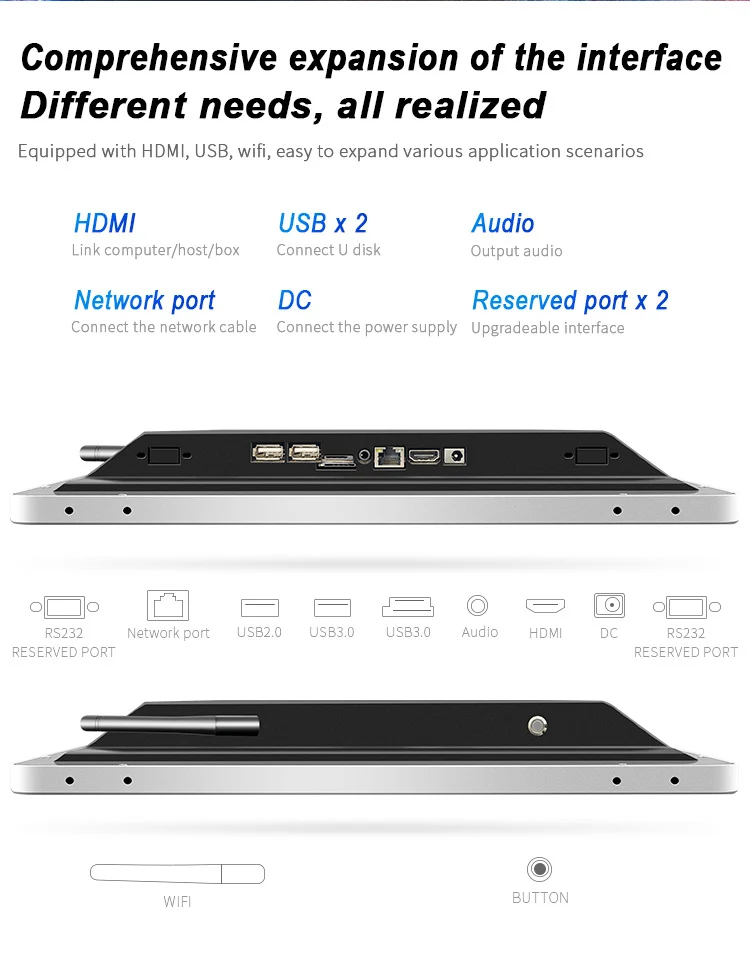 15.6 Inch Quad Core Industrial Android Tablet PC AMD RK3399 USB IPS Capacitance Touch Screen Industry All in One Panel PC
