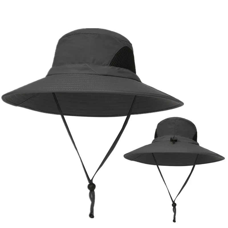 Sun Protection Wide Brim Bucket Hat 