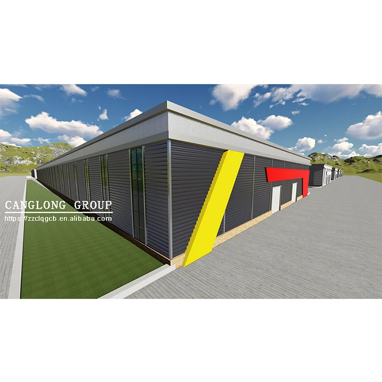 Low Cost Prefabricated Light Steel Structure Industrial Shed Buildings Warehouse with Construction