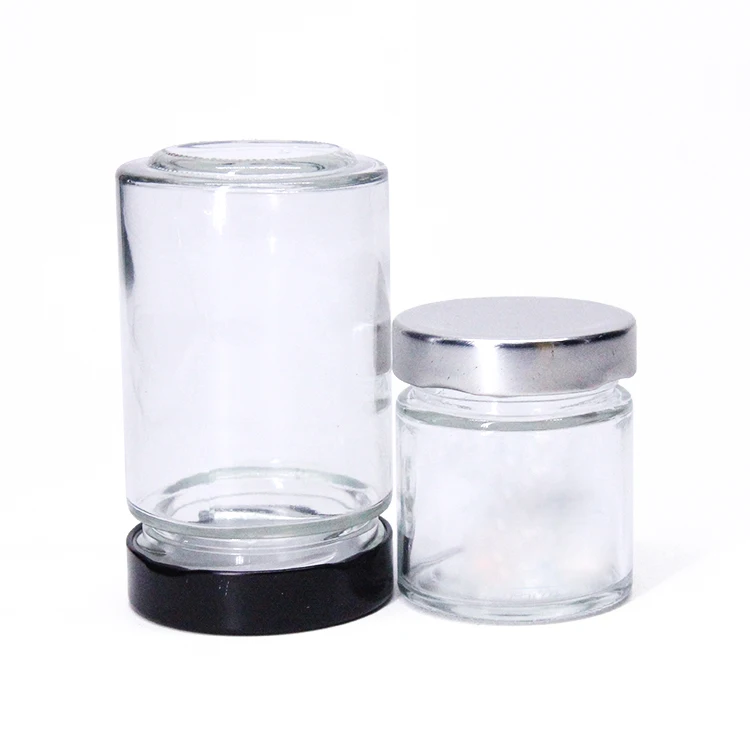 Factory Price 100ml 150ml 200ml Small Round Glass Jam Container Glass Jar With High Lids