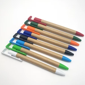 Environmental protection Promotional Eco Friendly Recycled Paper Pen with  Phone Stand