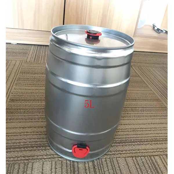 5 Liter Empty Ronud Beer Barrel Keg 5l Beer Can