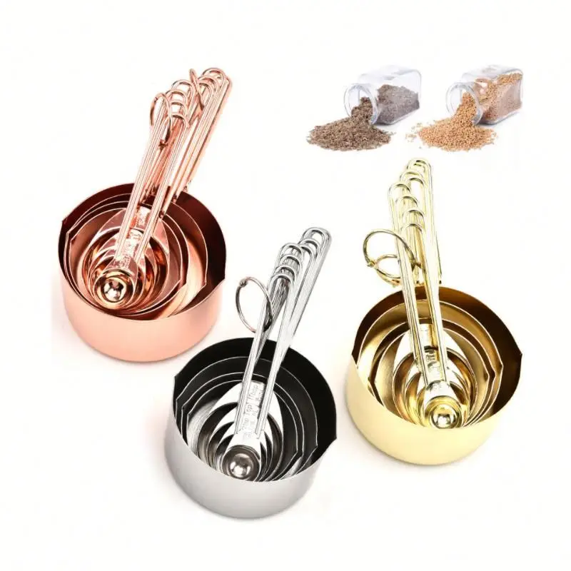 Stainless Steel Measuring Cups Rose Gold  Stainless Steel Measuring Cups  Spoon - Measuring Spoons - Aliexpress