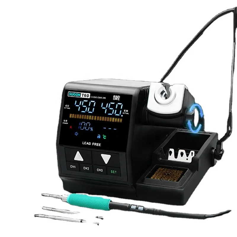 New Sugon T60 Fast Heating Soldering Stations 120W Heat up  Digital Soldering Irons Stations