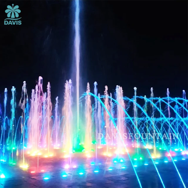 Factory Direct Outdoor Square Decorative Colored Led Light Music Dance Floor Water Fountain