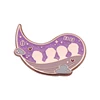 brass cartoon badge pin