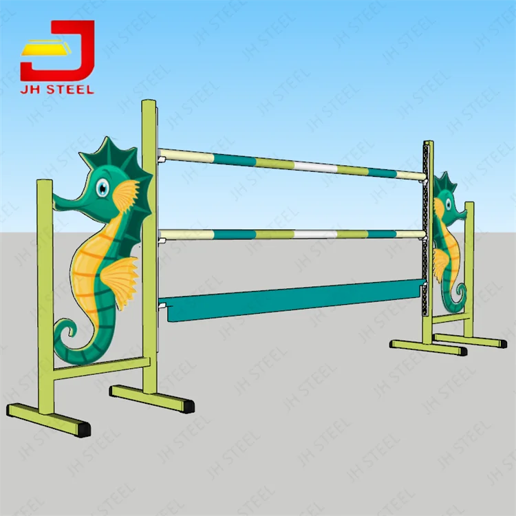 Customized Durable Metal Frame Light Weight Cartoon Portable Horse Jumping Obstacle