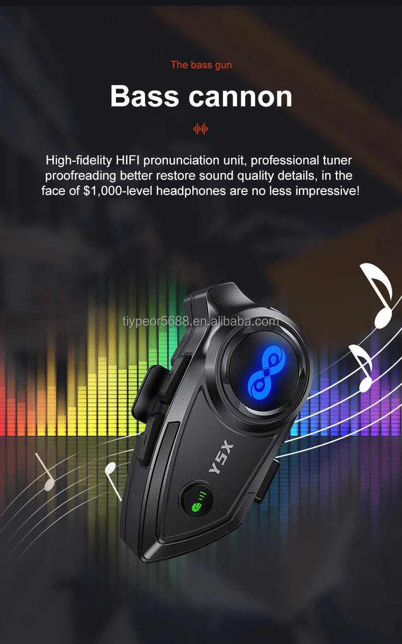 product tiypeor motorcycle helmet headset 4 person intercom wireless group chat system for motorbike riders with noise cancelling-8