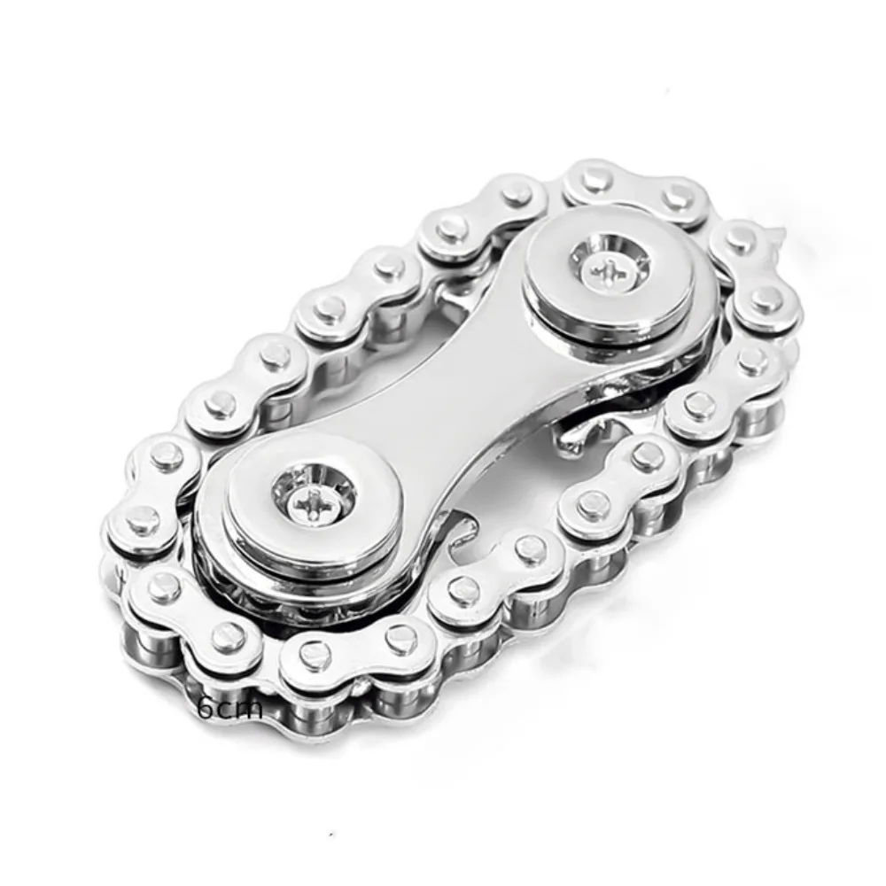 Juego De 2 Juguetes Fidget De Metal Con Engranajes Y Cadena – Anti-estrés Y Ansiedad Para Adultos, Colores Plata Y Oro