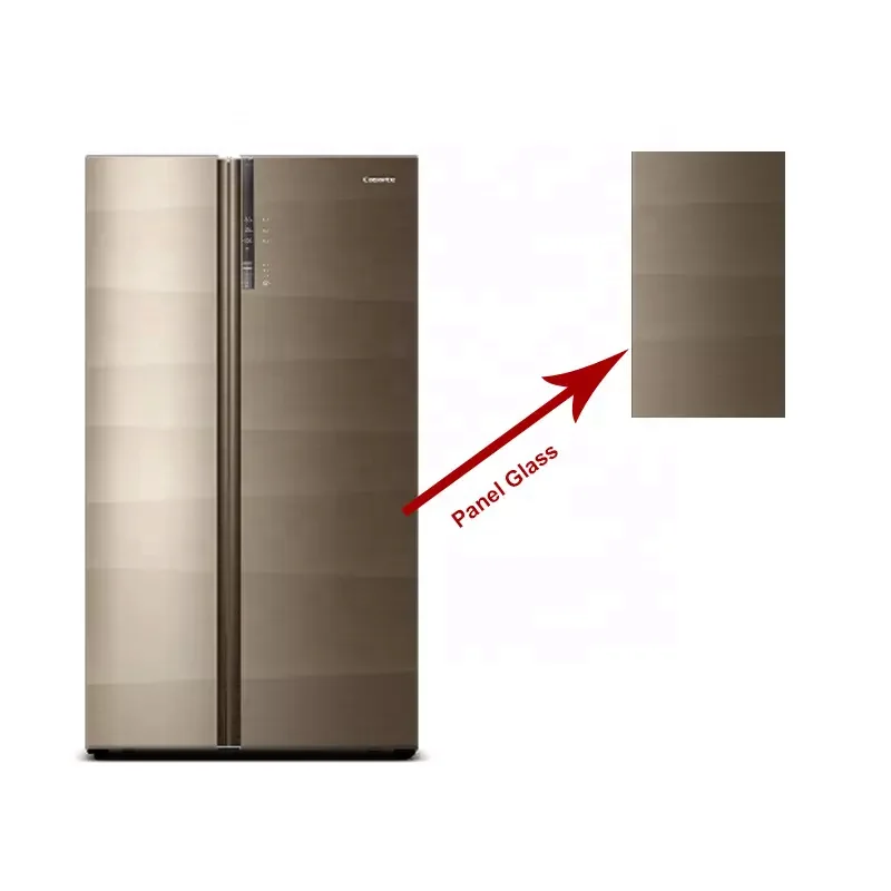 Customized Refrigerator Door Silk Screen Printing Tempered Glass Panel Colorful Glittering Glass Refrigerator Door