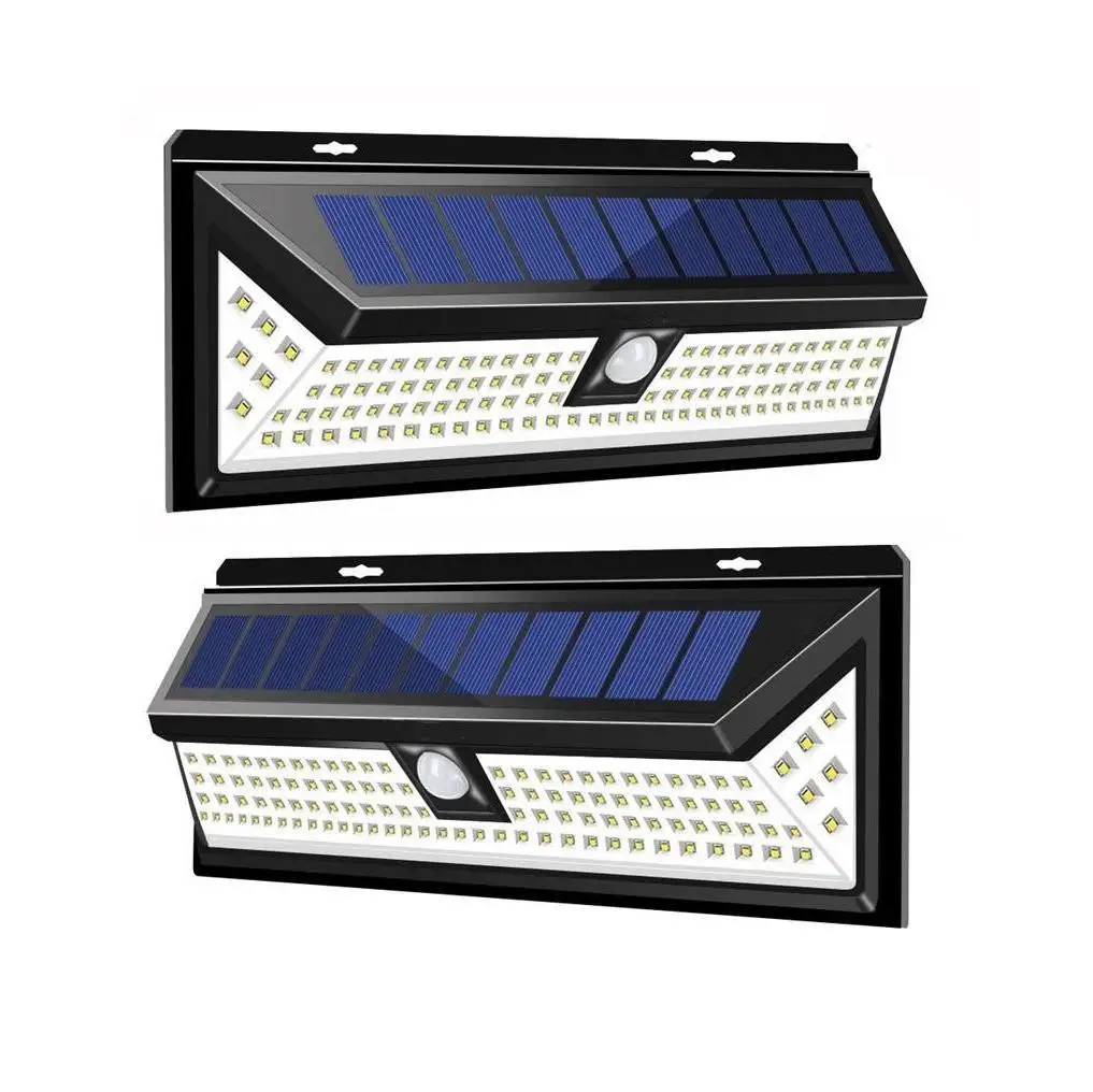 Wall Mount Led Solar Black Outdoor Wall Mounted LED Solar Lamp Energy Saving Garden Light ...