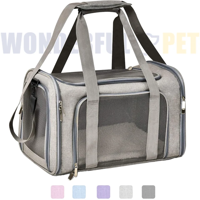 Wonderfulpet Pet Carrier Bag Hot Sale High Quality Durable Expandable Airline Approved Cat Bag Pet Cages Carrier For Travel