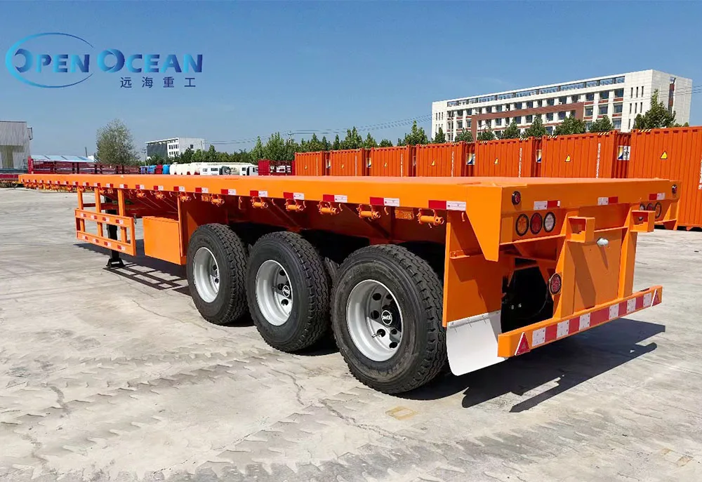 40ft Container Flatbed Semi Trailer 20 40 45 Feet Platform Truck ...