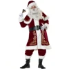 Rosso da uomo [Cappotto+Pantaloni+Cintura+Scialle+Cappello+Coprigambe+Guanti+Barba]