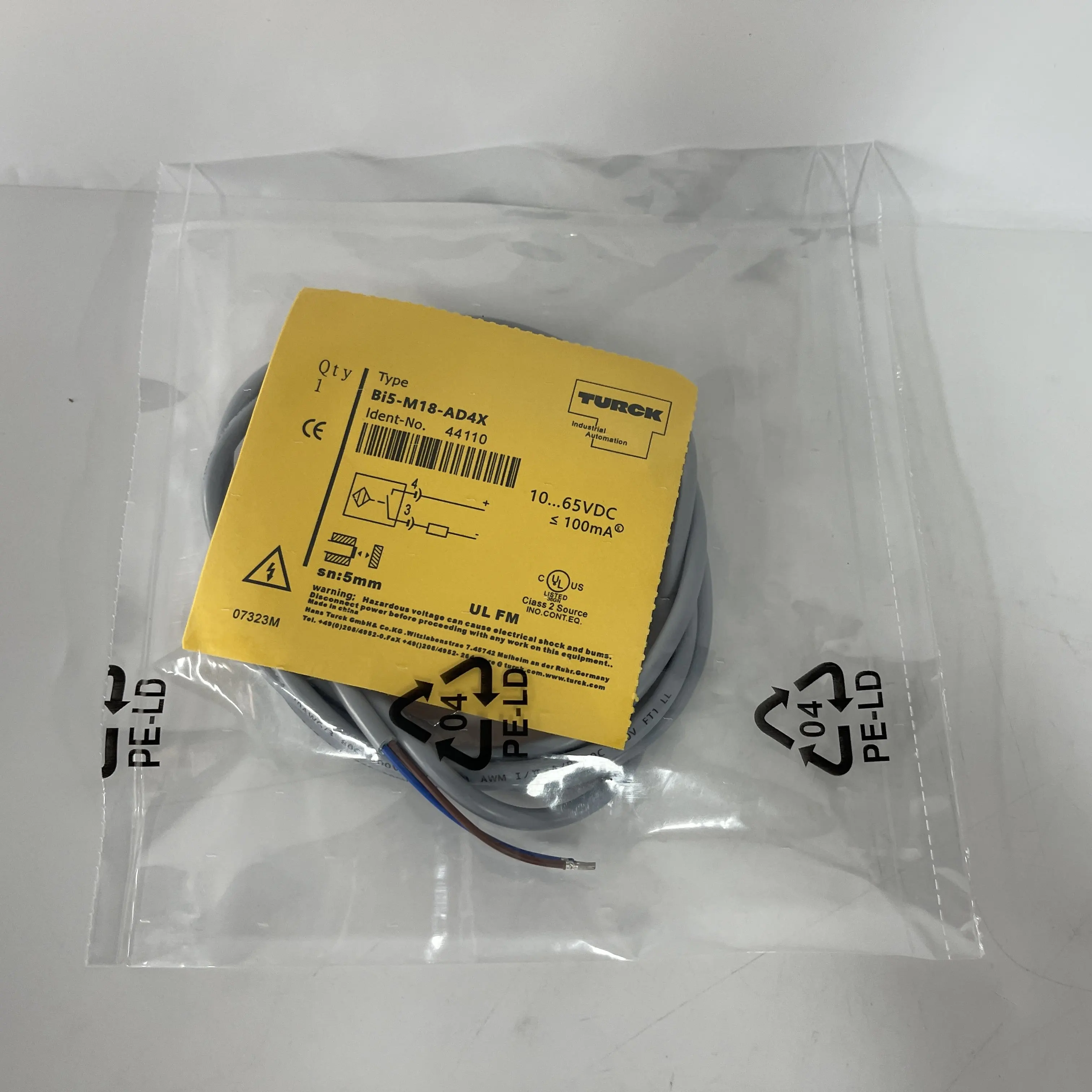 TURCK Inductive Proximity Sensor Bi5-M18-AD4X