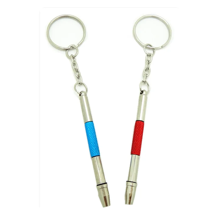 4 in 1 Color Eyeglass Screwdriver Watch Repair Kit With Keychain Portable Mini Screwdriver