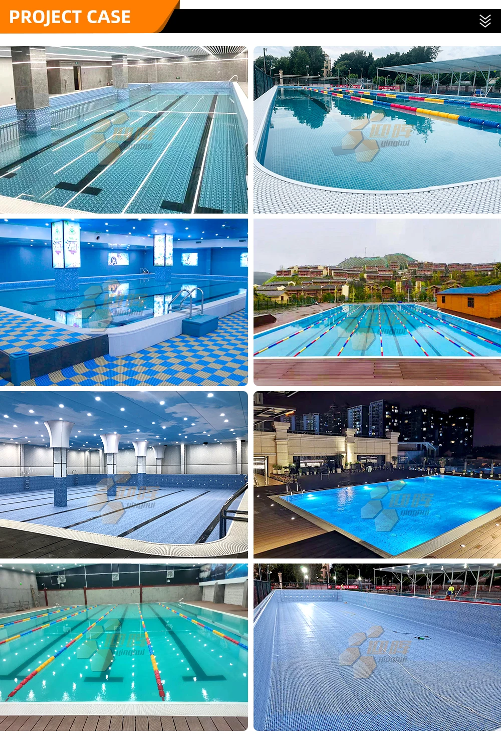 Indoor Large Swimming Pool Rectangle Prefabricated Zn-Al-Mg Steel Training Swimming Pool