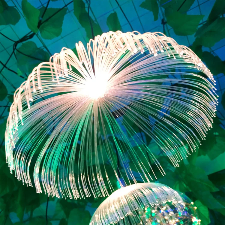 Fiber Optic Fairy String Light Jellyfish Dandelion Christmas Hanging Garland Light for Outdoor Garden Tree Patio Decor