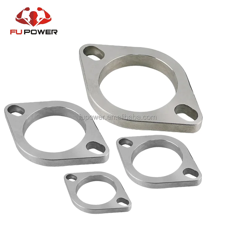 FX02SP 1-5/8" ID Flat Oval Two-Bolt Split Exhaust Flange - For 1.5" To 1.625" Pipe
