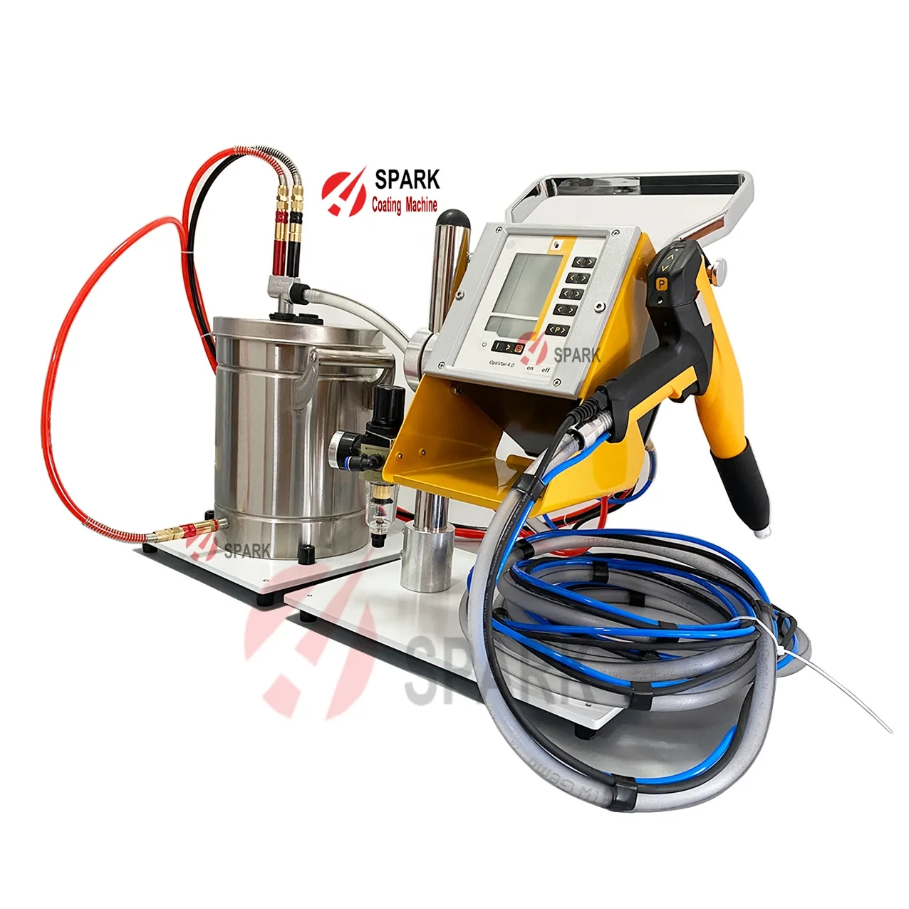 5L Powder tank Lab Gun Electrostatic Powder Coatings Spray Gun Super  corona Gun OptFlex CG06
