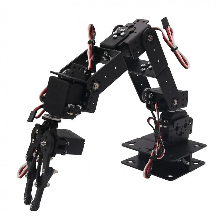6 DOF Arm Mechanical Robotic Arm Clamp Claw Mount Kit Aluminium Robot for Arduino Robotics Kits