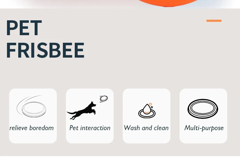 New Dog Flying Disc Durable Dog Toys Nature Rubber Floating Flying Saucer for Water Pool Beach Orange and Blue factory