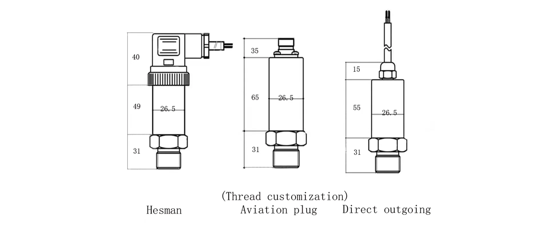 Smart Oem 4-20ma Pressure Sensor Pressure Transducer Pressure 