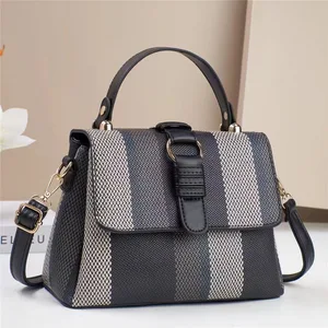 Multi Layer PU Leather Handbag Casual Versatile Crossbody Bag, Simple Shoulder Bag With Zipper Commuting Handbag for Women