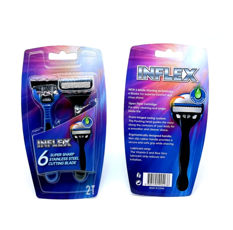 Men And Women 6blade Black Razor Face Razor Supply Six Blades