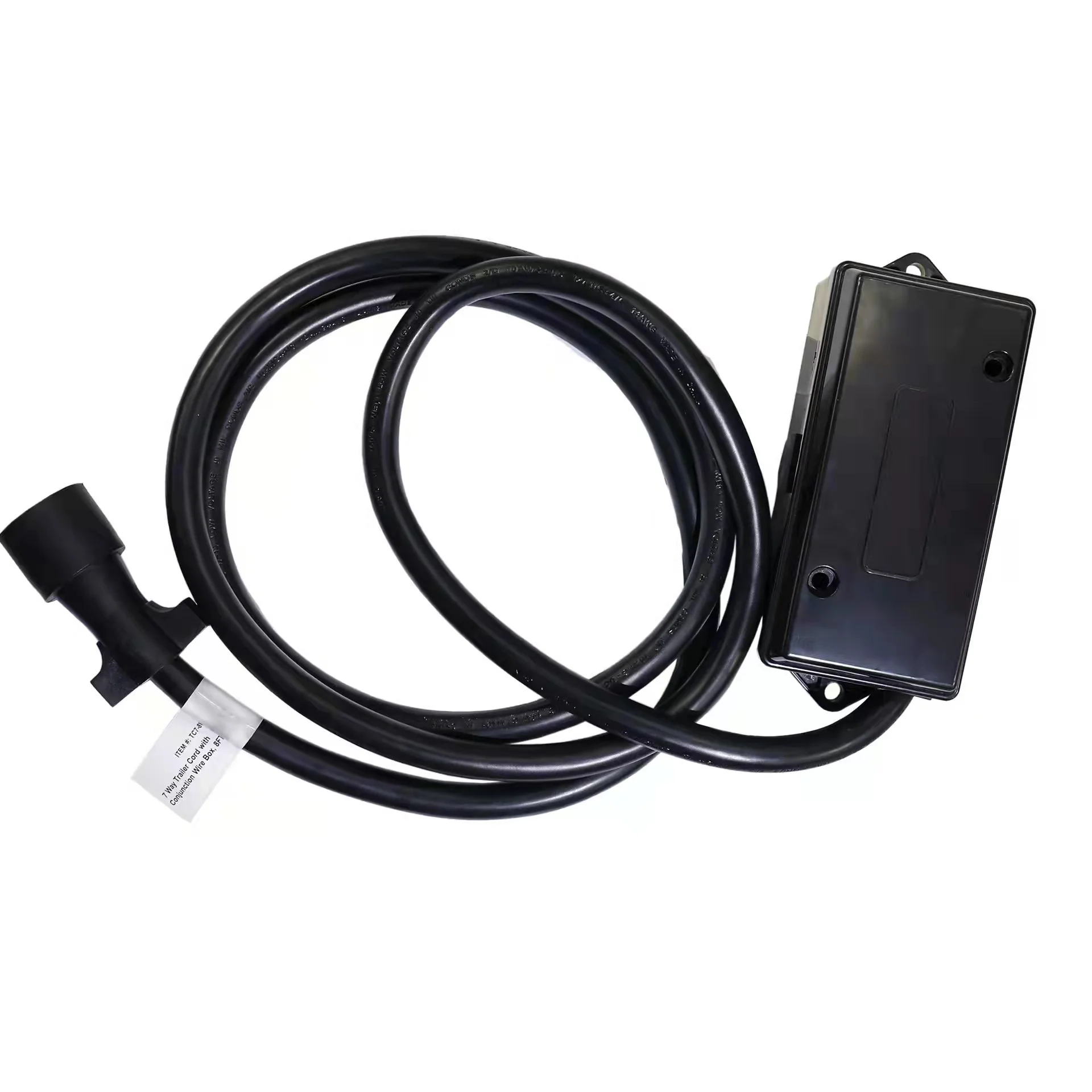 product latest version 7 pin trailer power cable 6 foot rv blade molded wire connector 7 way 6 pin trailer plug wire harness kit-1