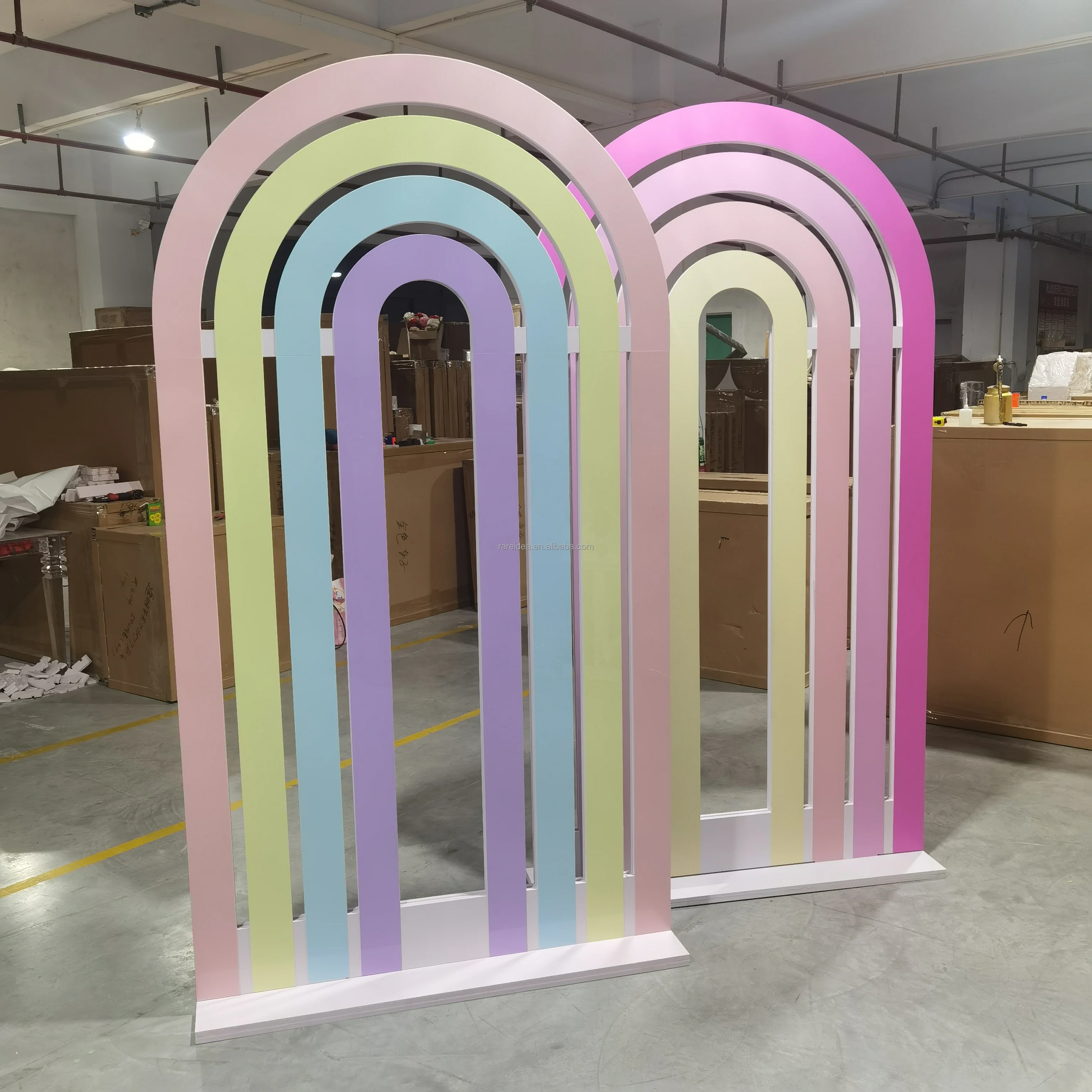 New Design Rainbow Acrylic Backdrop Colorful Backdrop Wedding Colorful Stand