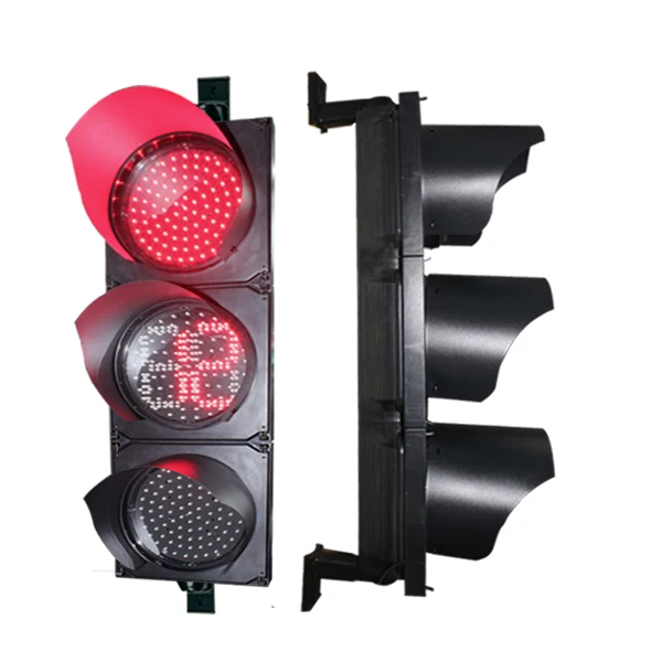 Traffic signal Light with Count Down Timer on Sale 200mm 4 Aspects Traffic Light with Countdown Timer Price
