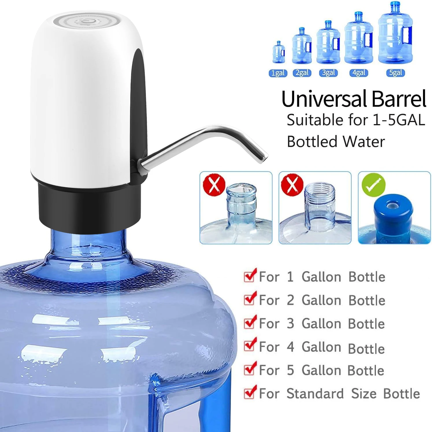 Small Portable Water Dispenser Gallon Electric Pump