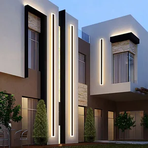 Modern Waterproof IP65 Linear LED Wall Light New Design Long Strip for Bedroom Hotel Aluminum Base Outdoor Decorative Lighting