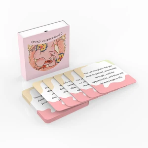 Custom Size Design Positive Self Phrases Relaxation Affirmation Cards with Box