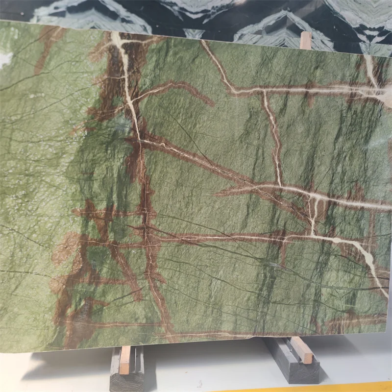 Green Marble Flooring Bathroom Tiles for Luxury Villa Residential Projects for Bedroom and Staircase-Premium Project Solution