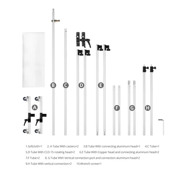 AMBITFUL 100*194cm Fixed Soft Light Board Scrim Large Silver Diffuser Reflector Aluminum Alloy Frame for Photography detail image