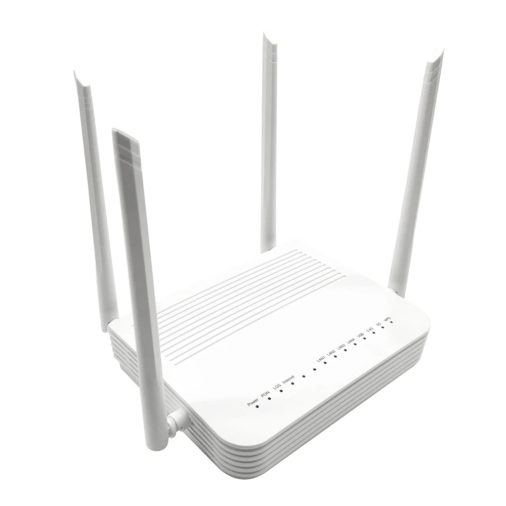 ZC-521 XPON ONU: 4GE & Dual-Band WiFi 2.4G/5G, 1USB Connectivity