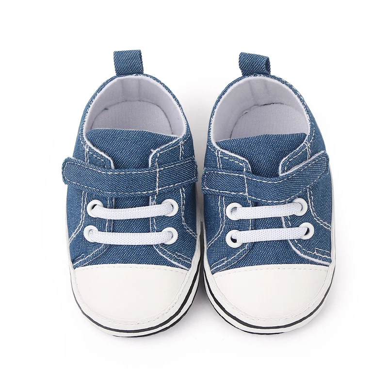 Hot Selling Soft Sole Patchwork Canvas Baby Newborn Toddler Shoes Casual Cheap Canvas Shoes 2022 factory