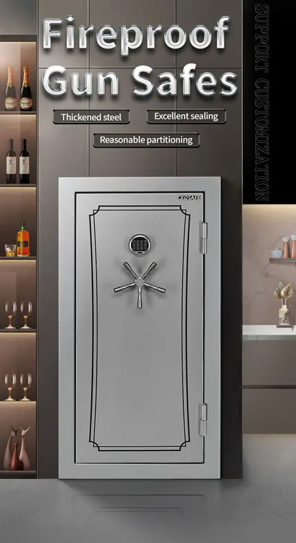 CEQSAFE American High Security Fireproof Metal Big Long Home Gun Safe Deposit Box factory
